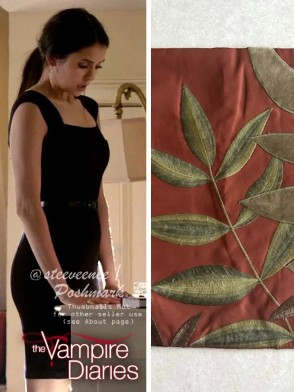 Elena Gilbert Pier 1 Leaf Accent Pillowcase ASO The Vampire Diaries